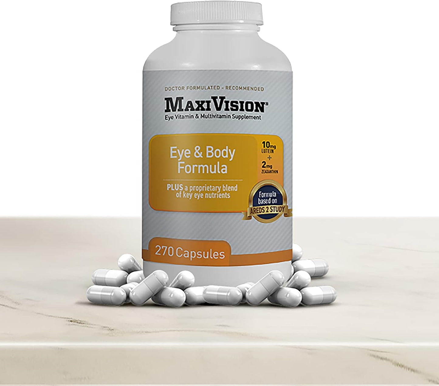 AREDS 2 Study-Based MaxiVision Eye & Body Formula - 270 Capsules
