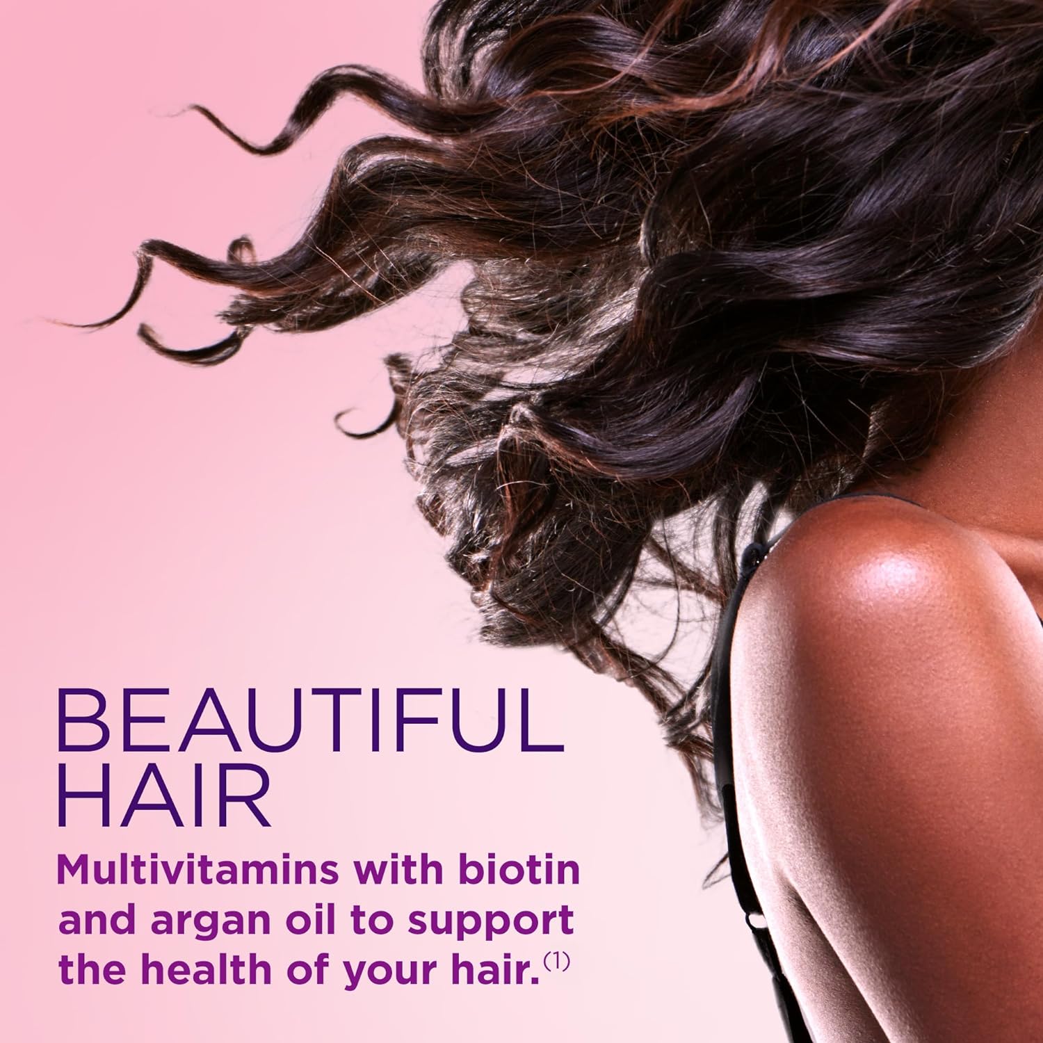 Argan-Infused Hair, Skin, and Nails Supplement with Biotin and Hyaluronic Acid - 300 Softgels (2 Pack) by Nature's Bounty