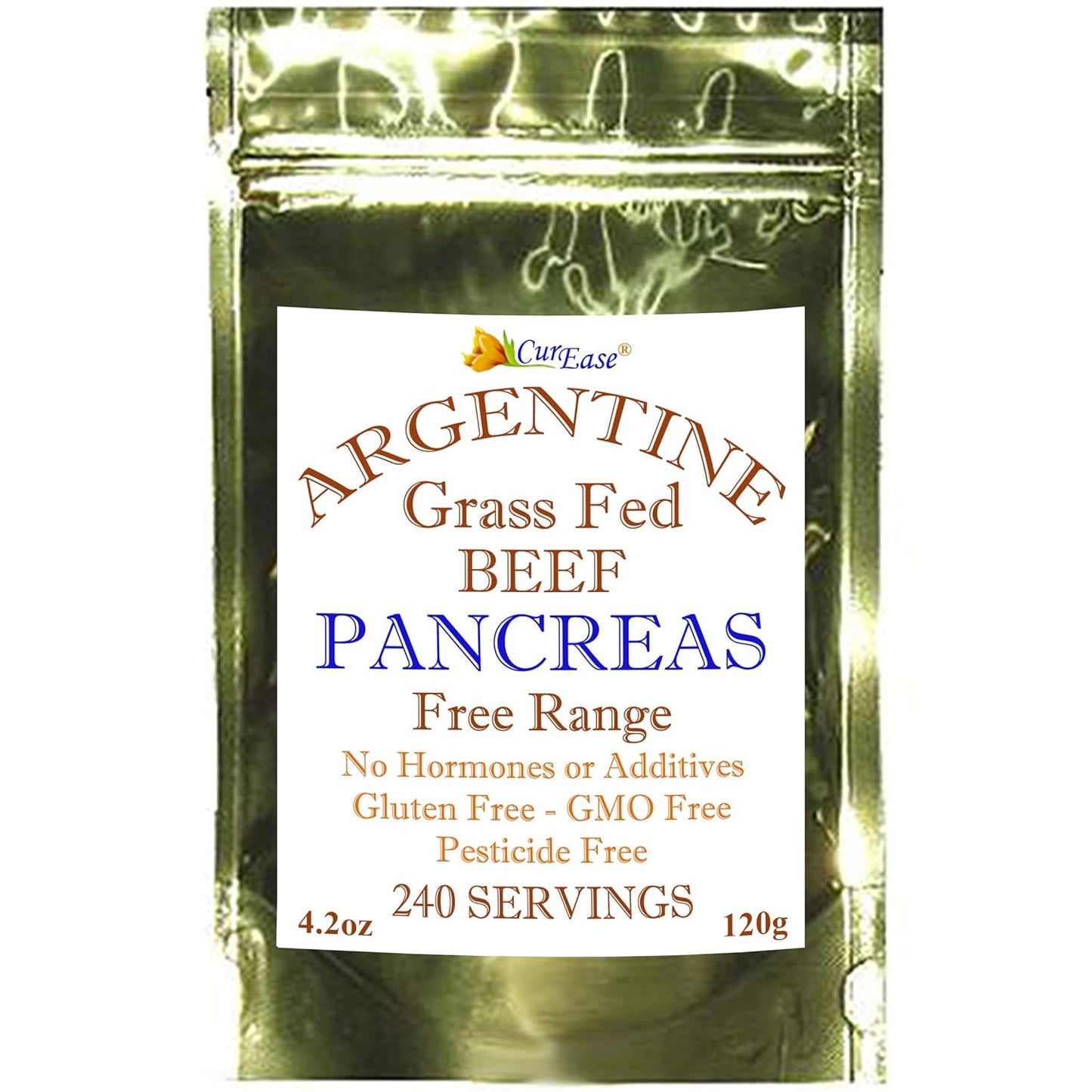 Argentine Grass-Fed Beef Pancreas Powder - 4.2 oz - CurEase