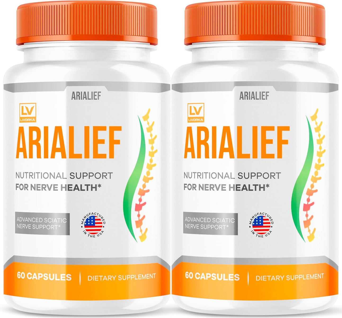 Arialeaf Prime Palm Sciatica Capsules Bundle - Nerve Health Support for 2 Months