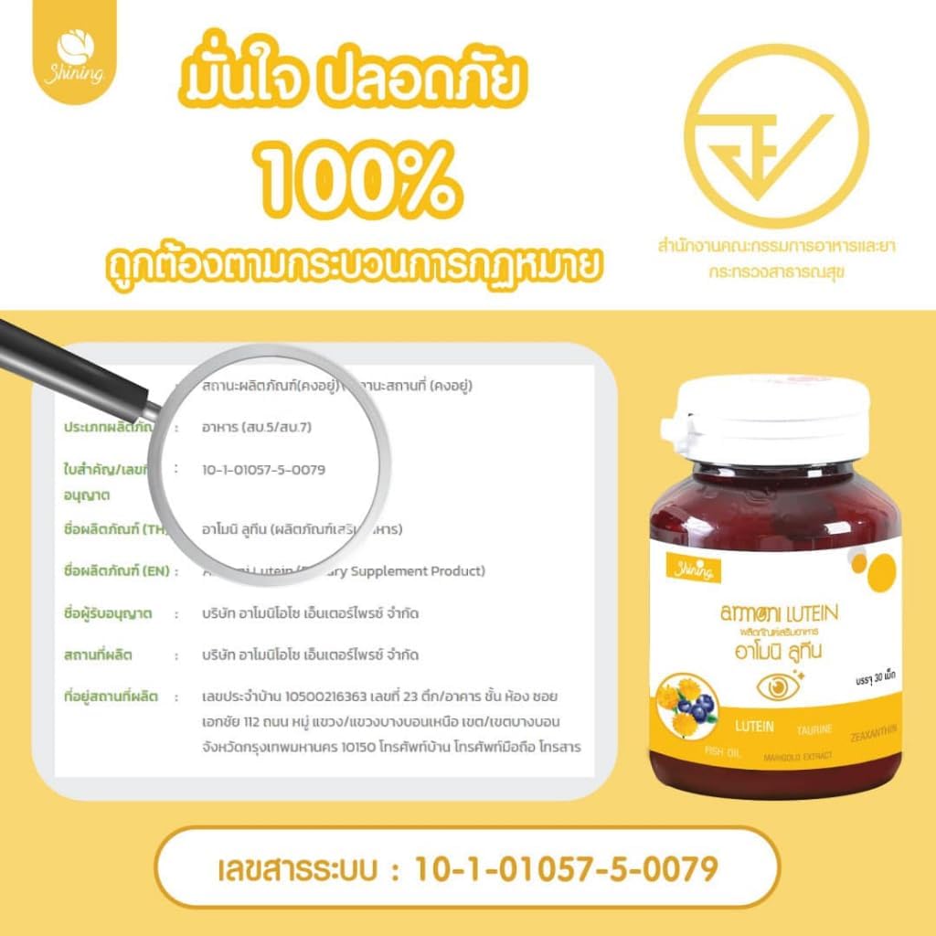 Armoni Lutein Eye Nutritional Supplements - 30 Capsules for Vision Health
