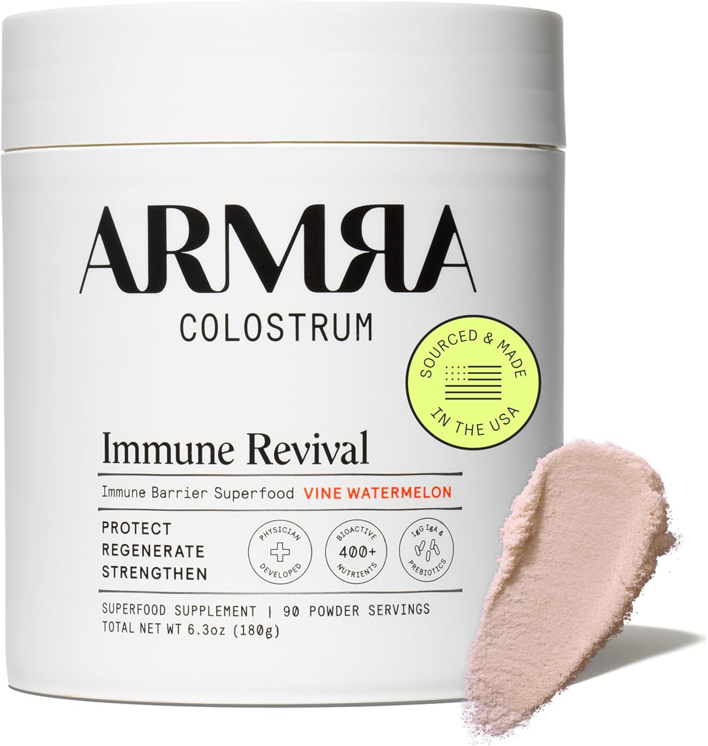 ARMRA Colostrum™ Premium Powder: Grass Fed, Gut Health & Immunity Support with 400+ Bioactive Nutrients - Keto Friendly & Gluten Free (Vine Watermelon Flavor | 90 Servings)