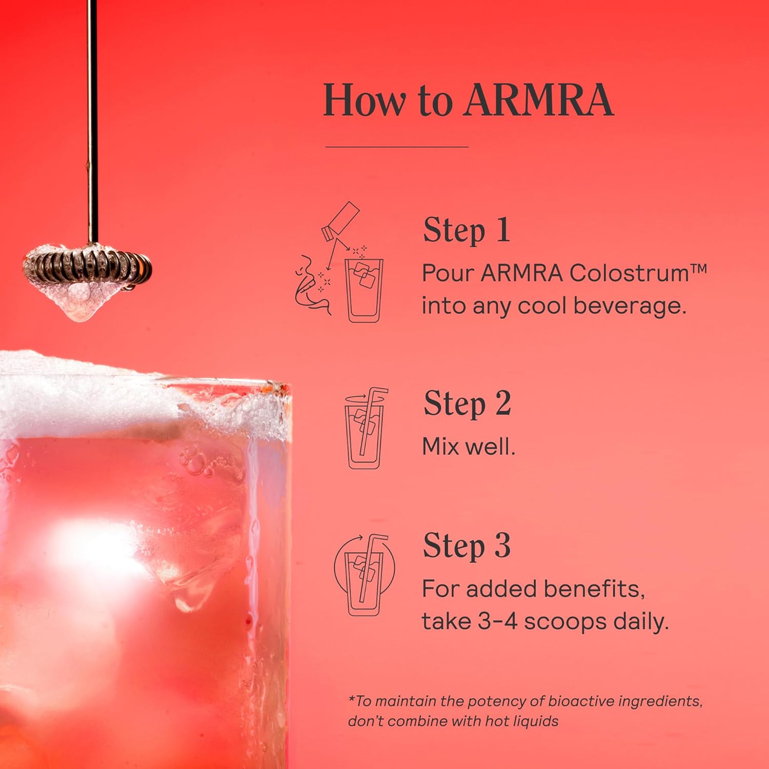 ARMRA Colostrum™ Premium Powder: Grass Fed, Gut Health & Immunity Support with 400+ Bioactive Nutrients - Keto Friendly & Gluten Free (Vine Watermelon Flavor | 90 Servings)