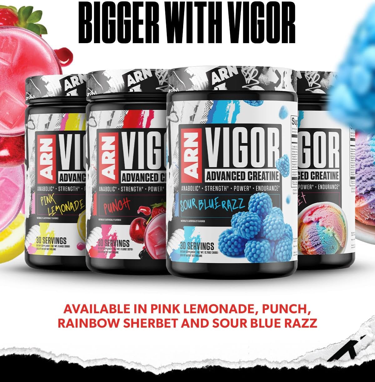 Arms Race Nutrition ARN Vigor Advanced Creatine Formula Pink Lemonade - 30 Servings