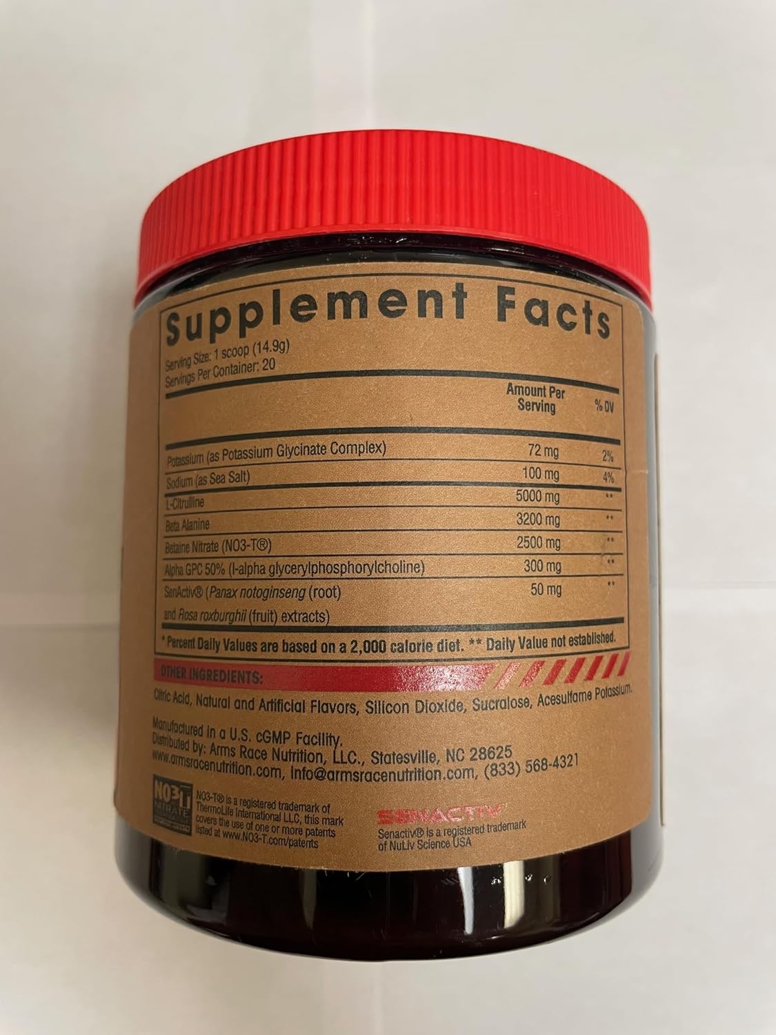 Arms Race Nutrition Daily Pump 2nd Edition STIM-Free Pre-Workout - Applepie Flavor, 20 Servings