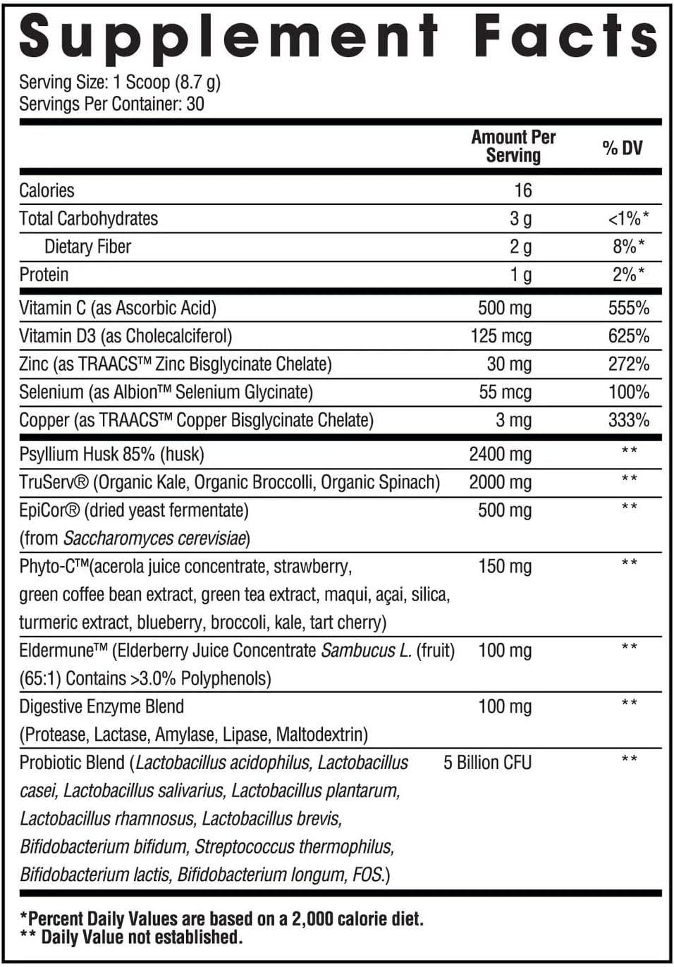 Arms Race Nutrition Immunity Greens Superfood Blend - BlackBerry Lemonade Flavor - 9.2 oz (30 Servings)