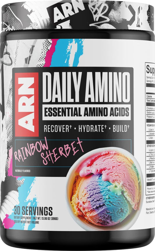 ARN Daily Amino Essential Amino Acids - Rainbow Sherbet Flavor, 30 Servings