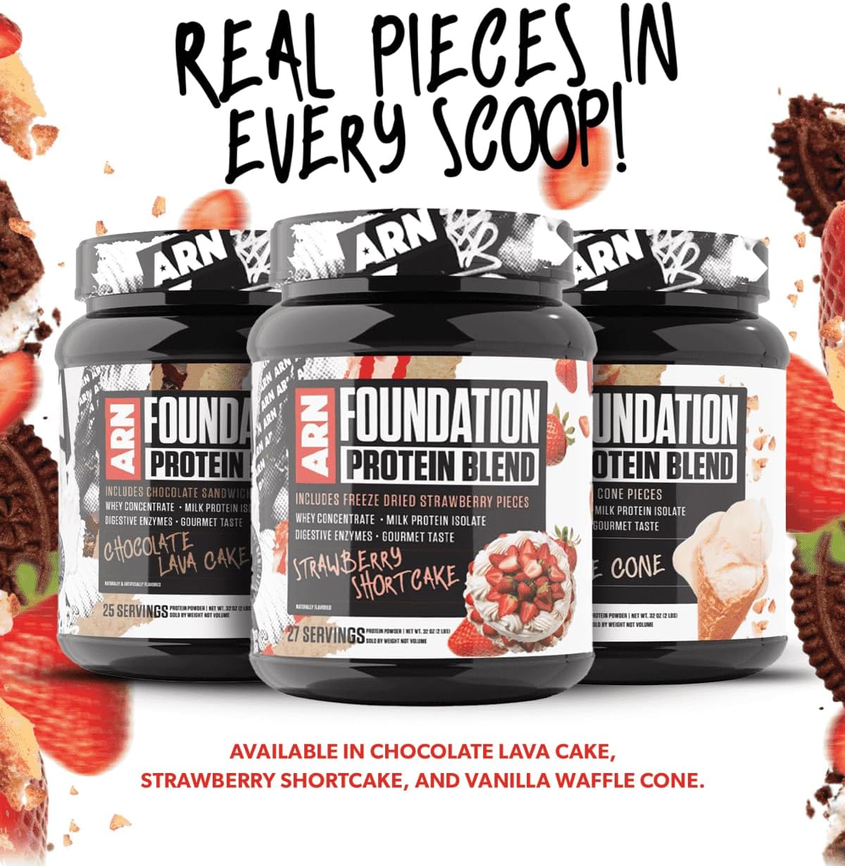 ARN Foundation Protein Blend - 2lb Strawberry Shortcake by Arms Race Nutrition