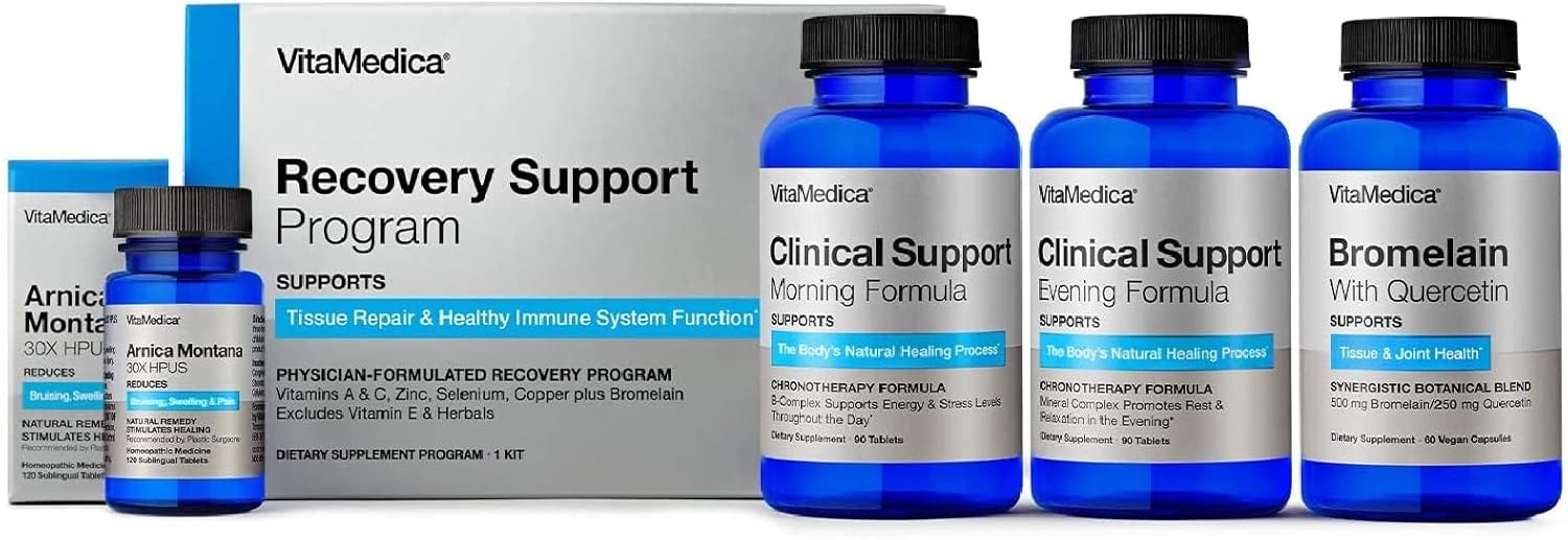 Arnica Montana 30X, Bromelain, Quercetin Clinical Support Formula Bundle by VitaMedica
