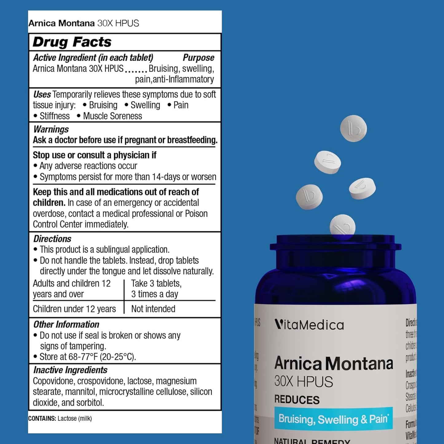 Arnica Montana 30X, Bromelain, Quercetin Clinical Support Formula Bundle by VitaMedica