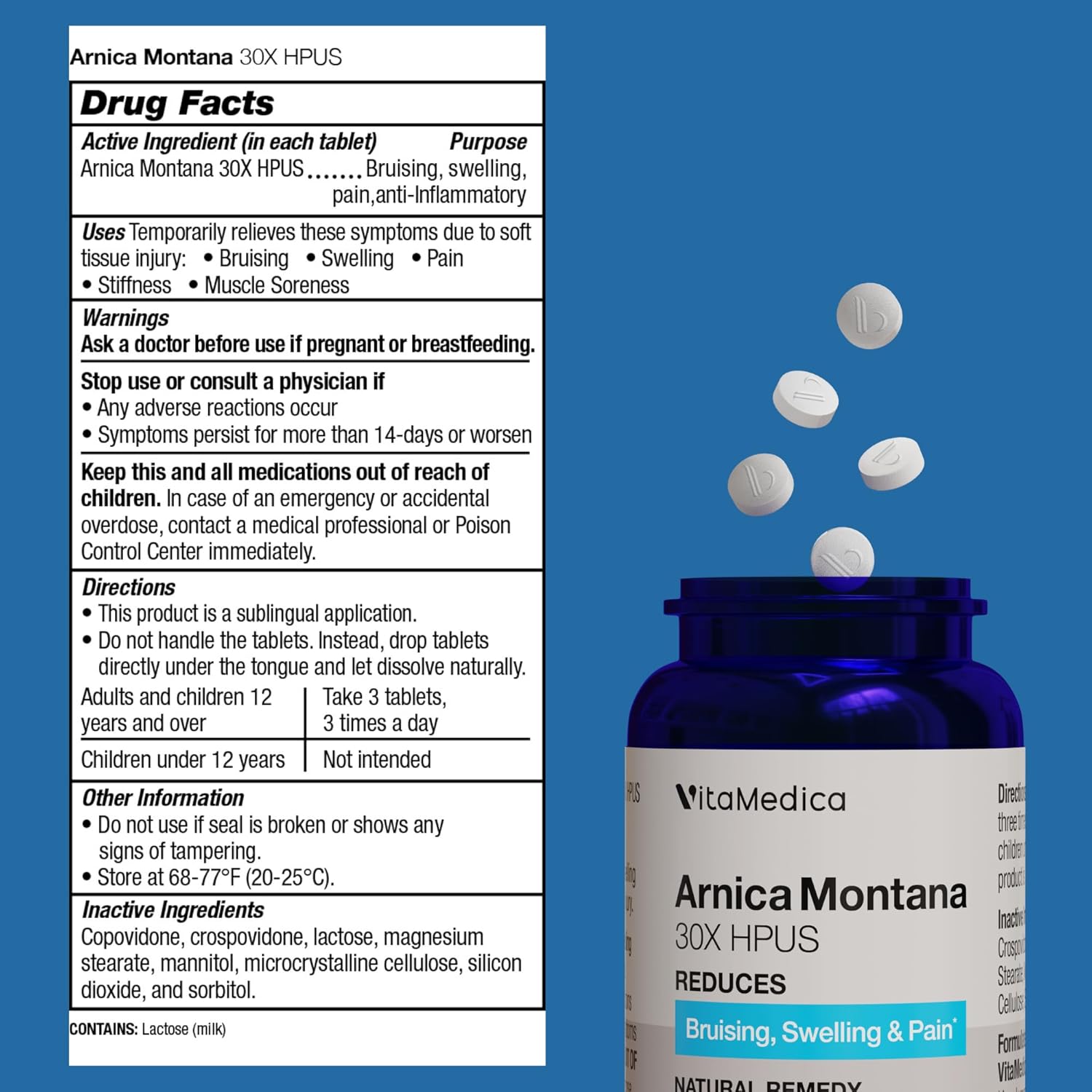 Arnica Montana 30X, Bromelain, Quercetin Clinical Support Formula Bundle by VitaMedica