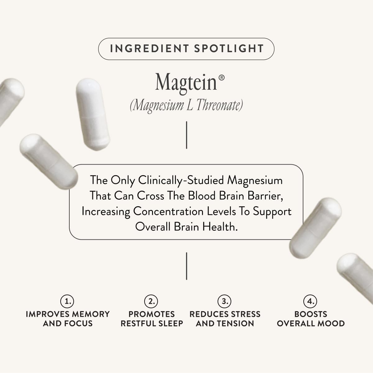 Arrae Magnesium Supplement 250mg Capsules for Mood, Sleep, Nerves, and Muscles