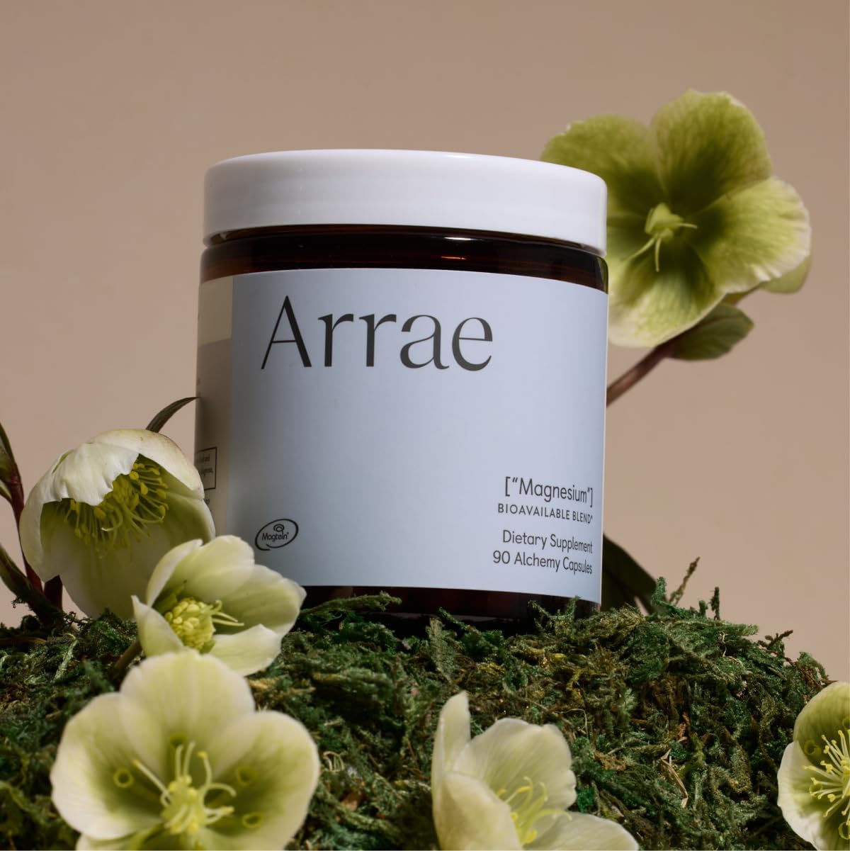 Arrae Magnesium Supplement 250mg Capsules for Mood, Sleep, Nerves, and Muscles