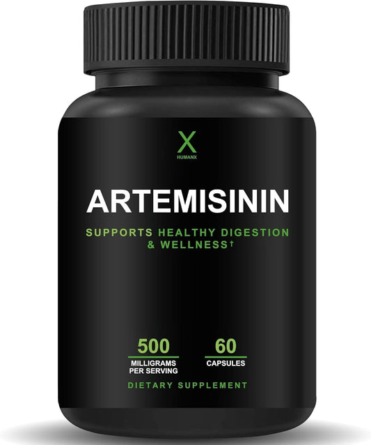Artemisinin 500mg Supplement for Healthy Aging, Digestion, Immunity - USA Third Party Tested - Vegan, Non-GMO - Sweet Wormwood Extract Capsules