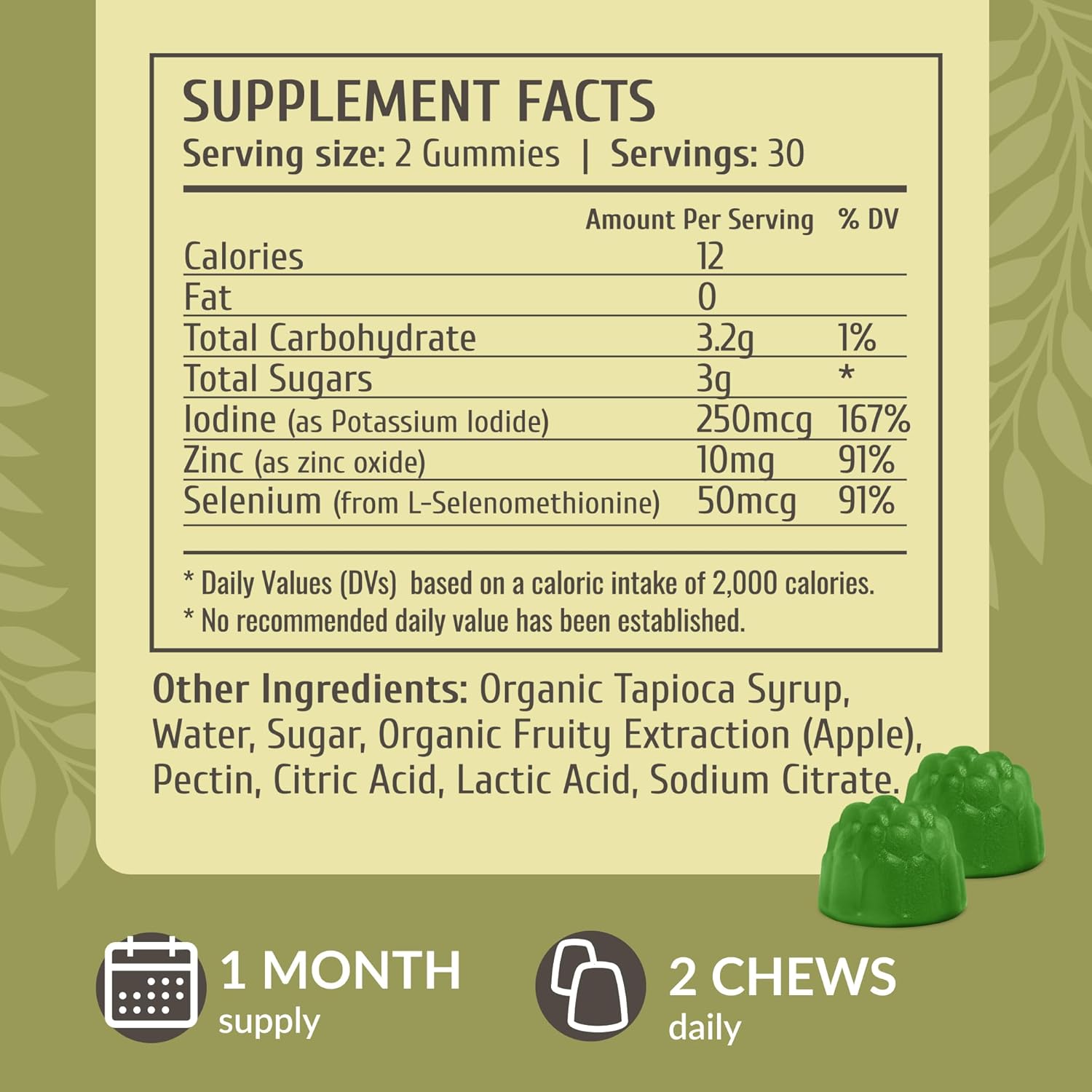 Ashwagandha and Iodine Supplement Bundle - 2000mg Ashwagandha Root + Potassium Iodine Gummies with Zinc & Selenium - Vegan, Non-GMO - 2 Pack