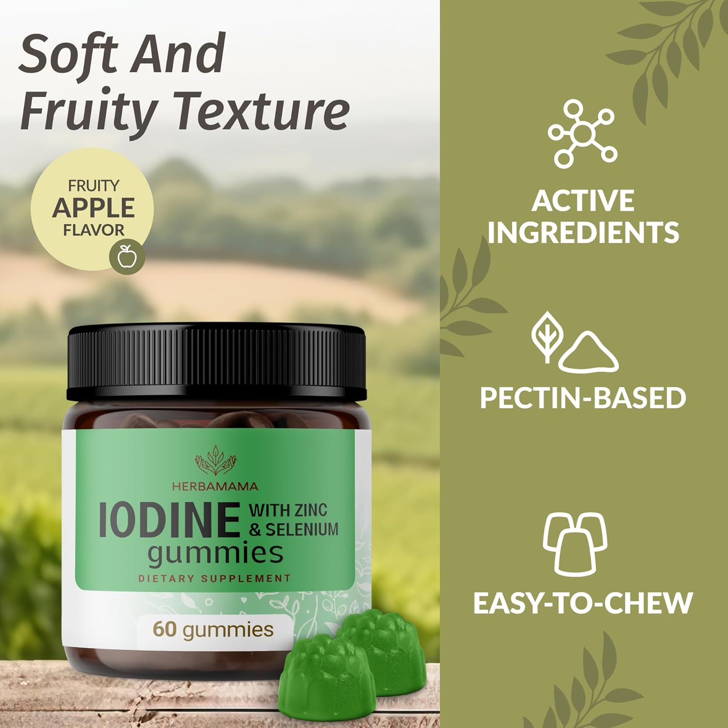 Ashwagandha and Iodine Supplement Bundle - 2000mg Ashwagandha Root + Potassium Iodine Gummies with Zinc & Selenium - Vegan, Non-GMO - 2 Pack