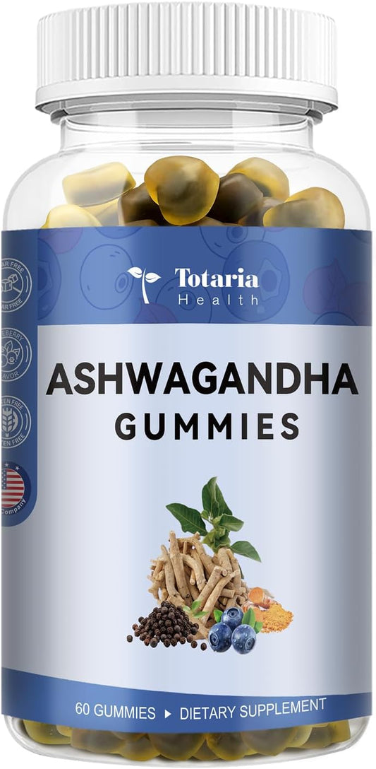 Ashwagandha Gummies with Magnesium Glycinate and Rhodiola Rosea for Women and Men - Totaria Supplement