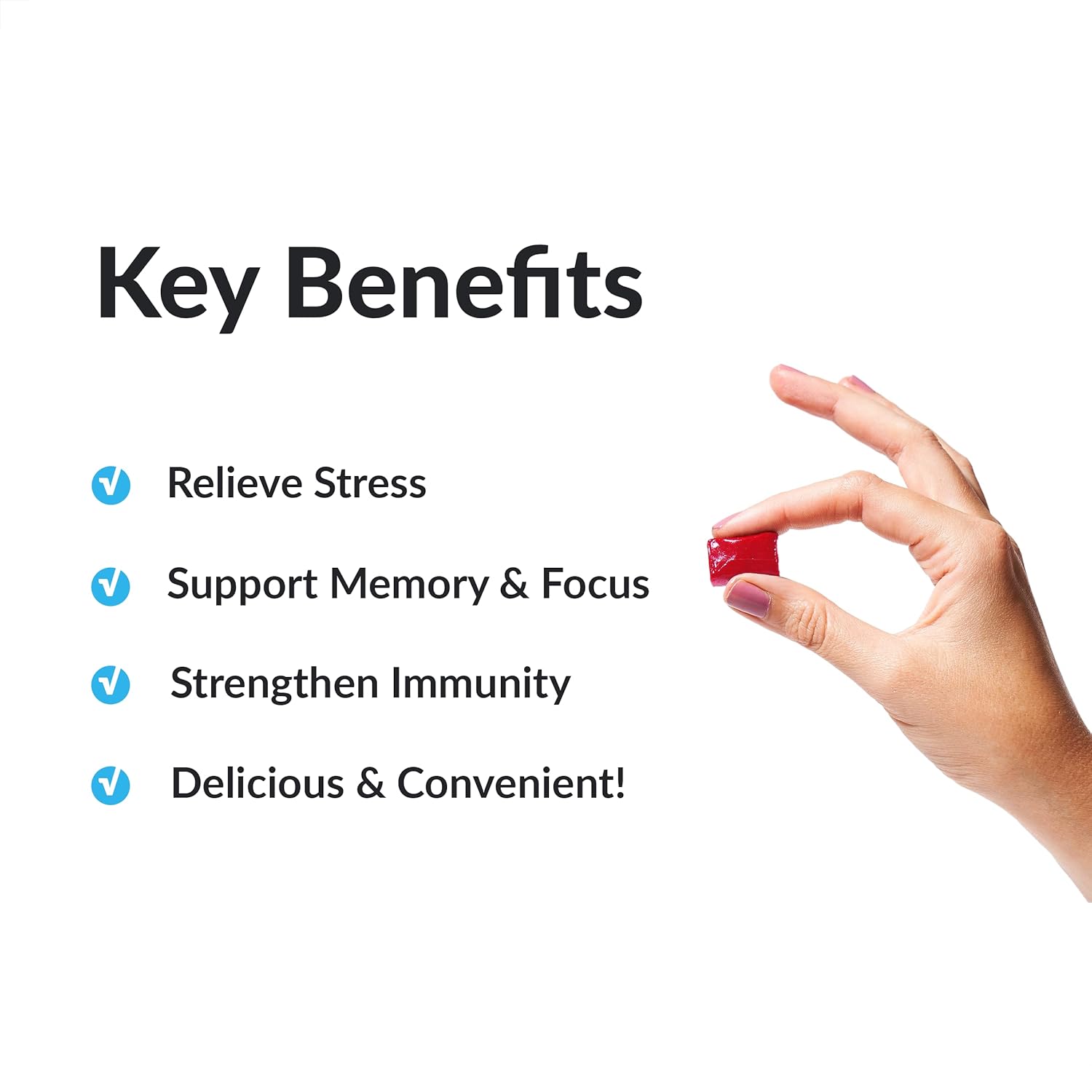 Ashwagandha Supplement for Stress, Memory, Focus, and Immune Support - 120 Soft Chews with KSM-66 Ashwagandha