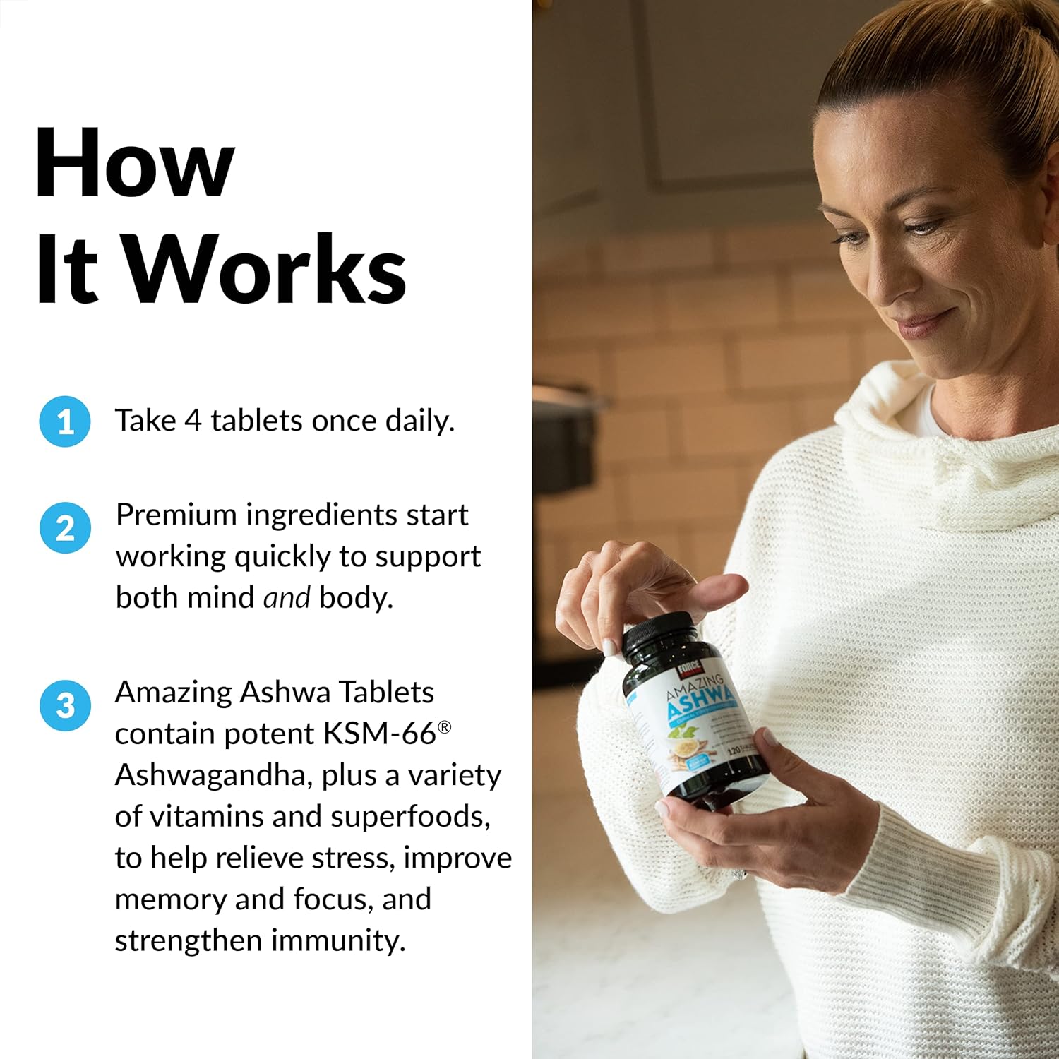 Ashwagandha Supplement for Stress Relief, Memory, Focus, and Immune Support - 360 Tablets with KSM-66 Ashwagandha, Vitamins, Minerals, and Antioxidants