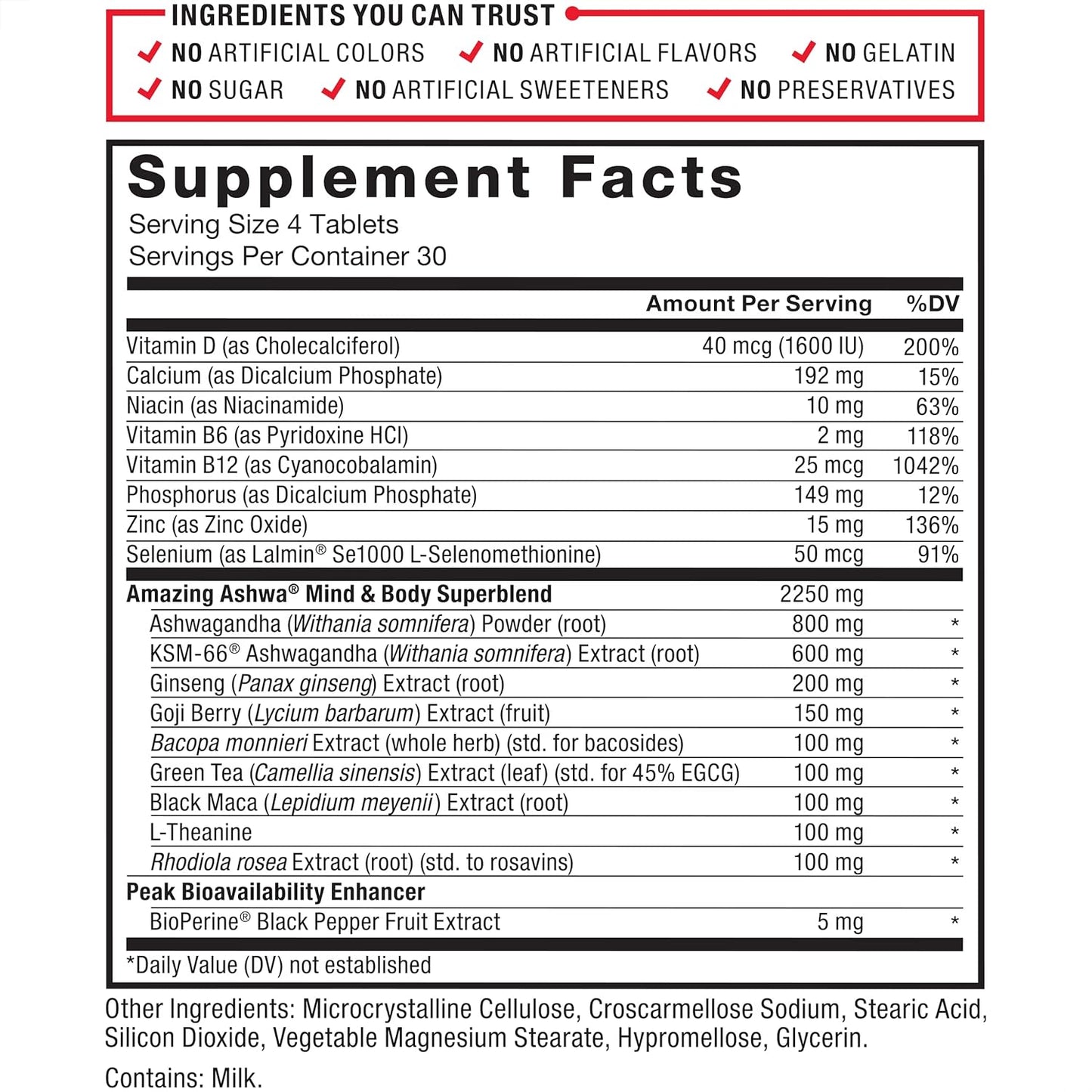 Ashwagandha Supplement for Stress Relief, Memory, Focus, and Immune Support - 360 Tablets with KSM-66 Ashwagandha, Vitamins, Minerals, and Antioxidants