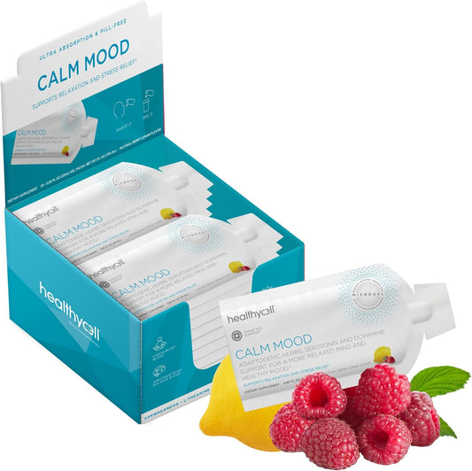Ashwagandha Supplement for Stress Relief with L-theanine, Magnesium, GABA, Saffron - Cortisol Manager Gel Vitamin for Mood & Relaxation