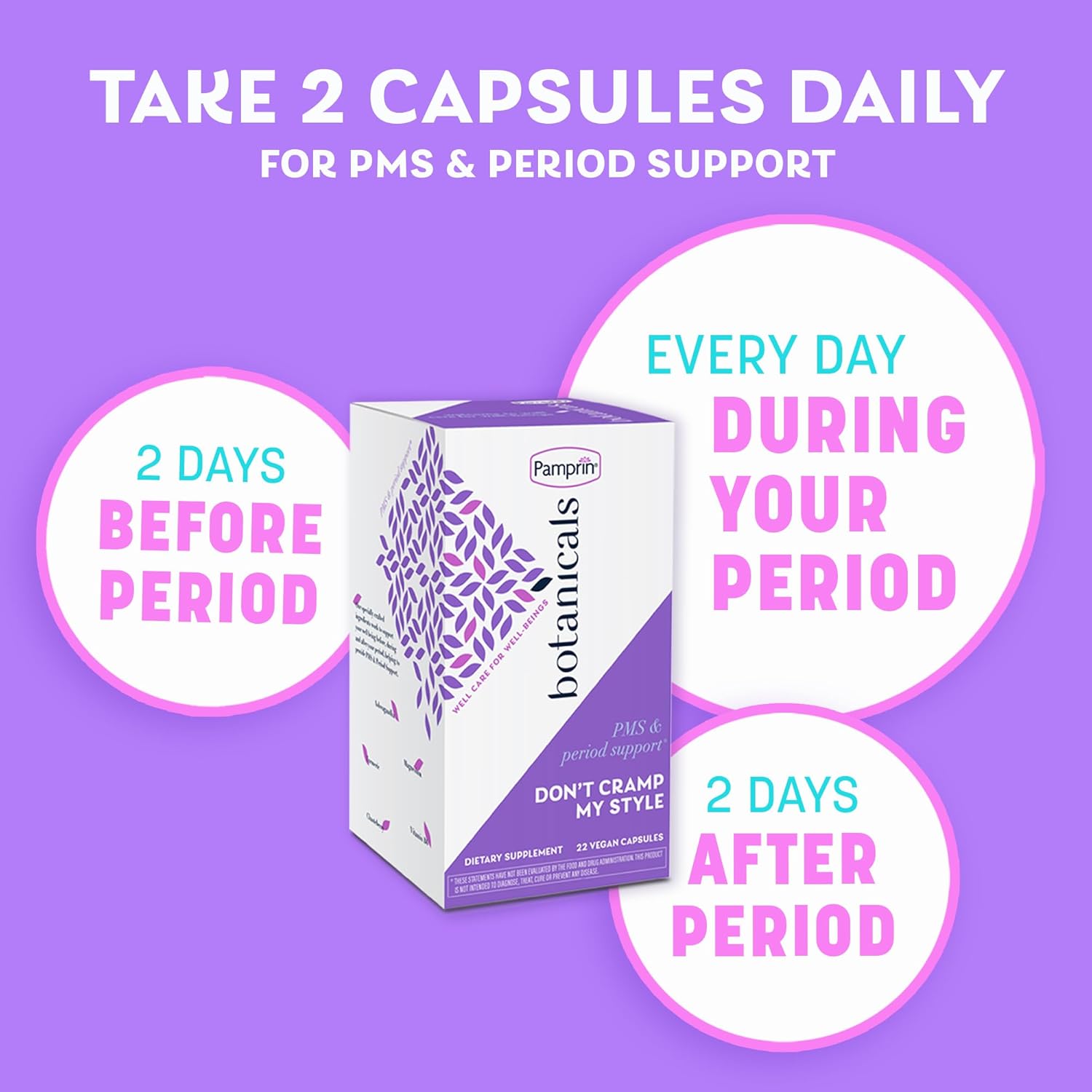 Ashwagandha & Turmeric Supplement for PMS Relief, 22 Count