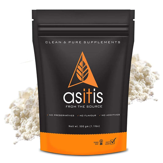 Asitis Nutrition Whey Protein Concentrate 80% Unflavoured, Labdoor Certified, Gluten-Free, Non-GMO - 500g