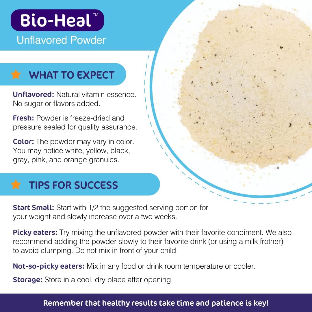 Aspire Nutrition Bio-Heal® Probiotic Powder for Kids, Men & Women - Supports Brain Function, Gut Health & Digestion - Fortified with Vitamins, Minerals & Prebiotics - Shelf Stable
