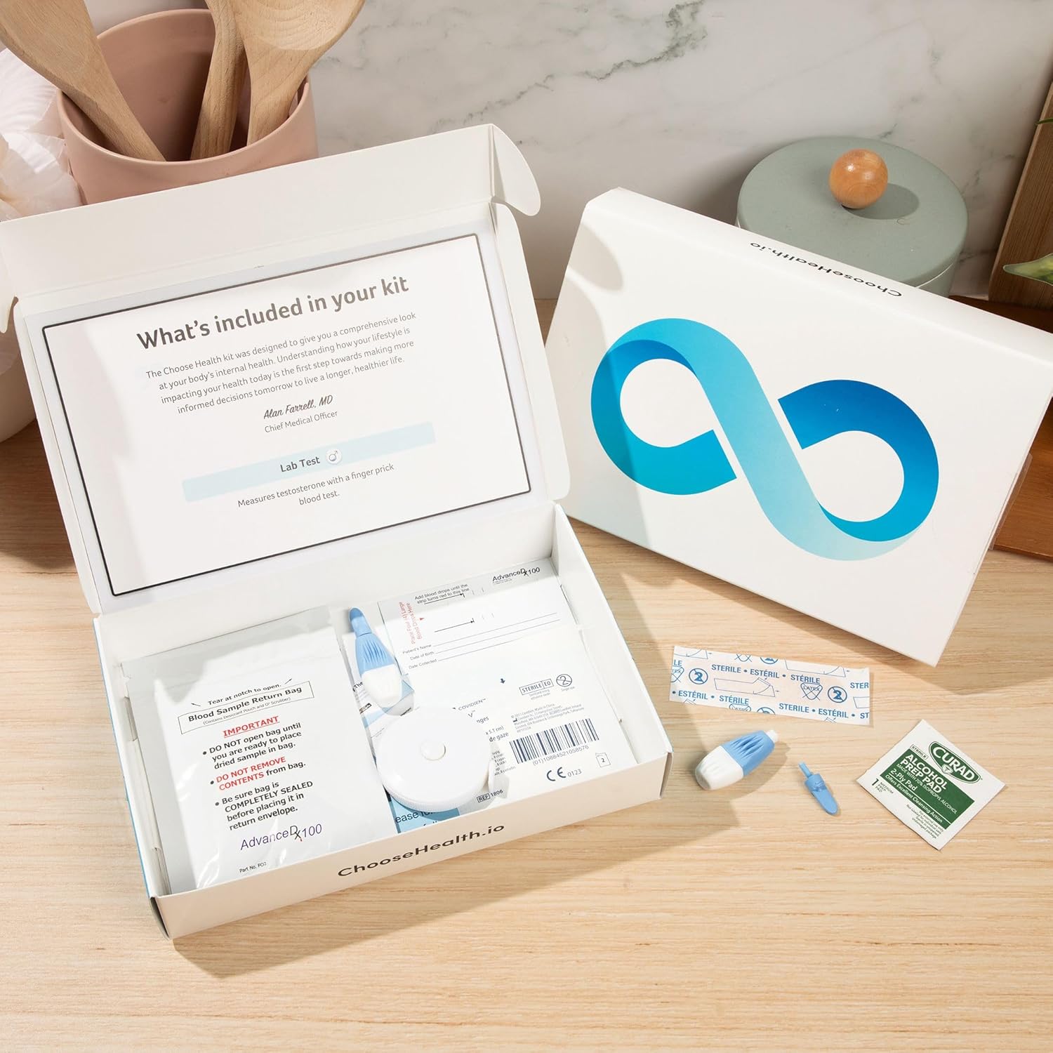 At-Home 7-in-1 Liver Health Test Kit: Monitor AST, ALT, GGT, Blood Sugars, Inflammation & More - Not Available in NY & RI