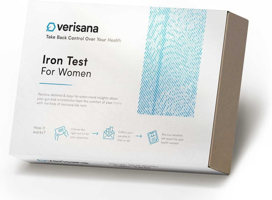 At-Home Ferritin Iron Test Kit for Women by CLIA-Certified Lab - Detect Iron Deficiency Easily & Conveniently - Verisana