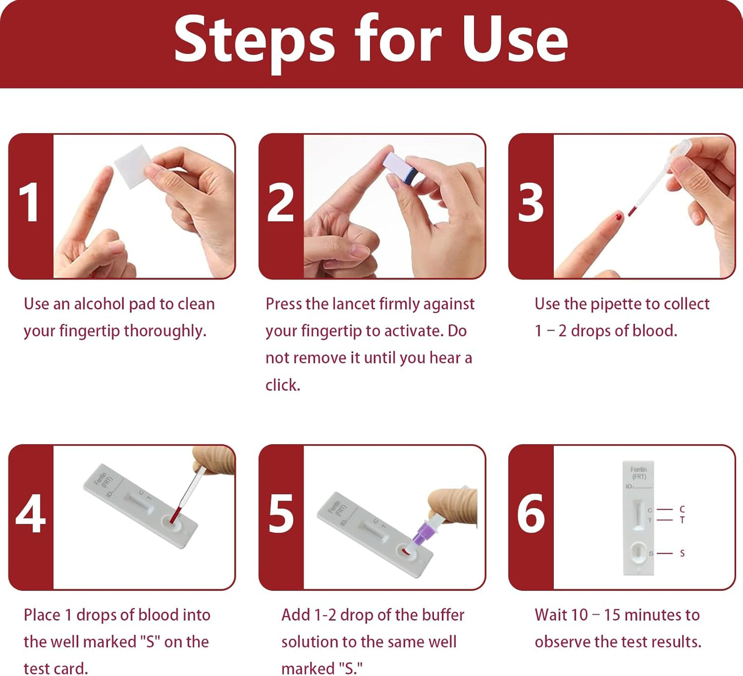 At-Home H.pylori Iron Deficiency Test Kit for All Ages - Easy & Accurate Monitoring of Iron Levels