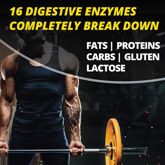 Athlete Digestive Formula with 8 Strains of Probiotics and 16 Plant Enzymes - 90 Count