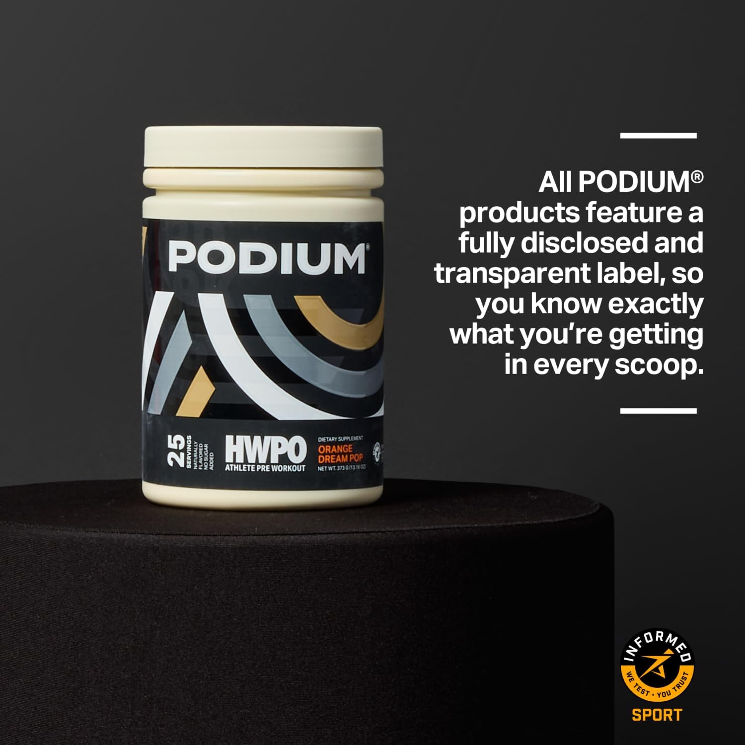 Athlete Pre Workout Powder, Orange Dream Pop Flavor, 25 Servings, Contains Beta Alanine & Caffeine, Gluten/Soy/Dairy Free