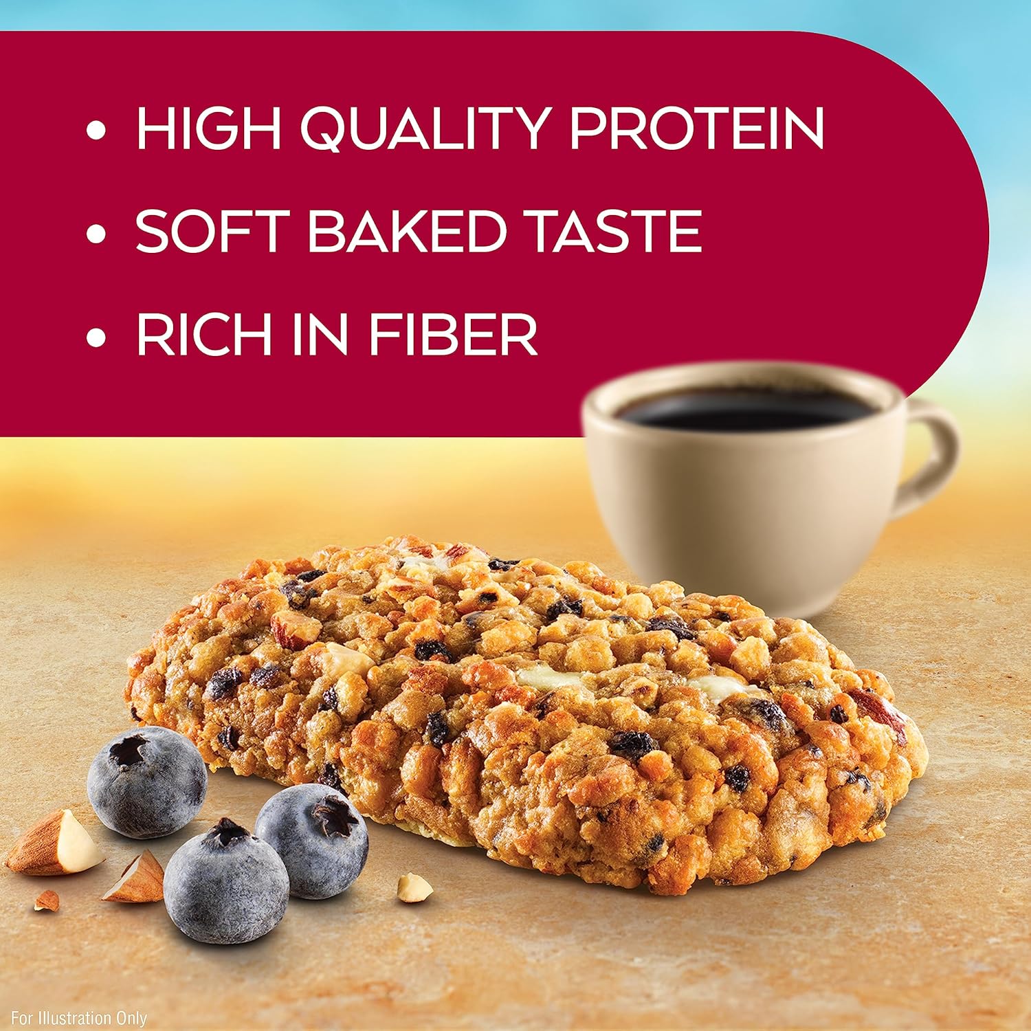 Atkins Blueberry Soft Baked Energy Bars with 15g Protein and Peanut Butter Protein Cookie - High Protein, Low Sugar & Fiber-Rich Snacks