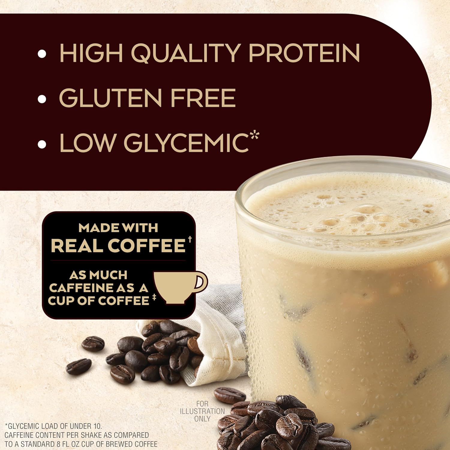 Atkins Café au Lait Iced Coffee Protein Shake - 15g Protein, Keto Friendly - 12 Count