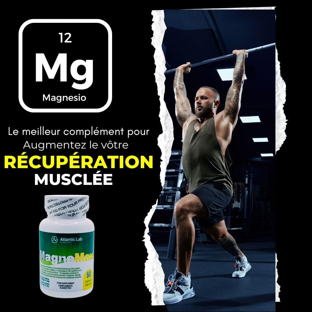 Atlantic Lab Corporation Magnemax Magnesium Capsules - Fast Absorption with Chloride, Malate, Glycinate, and Threonate for Healthy Nervous System, Bones, Muscles, and Heart - Vegan, Keto, Paleo-Friendly