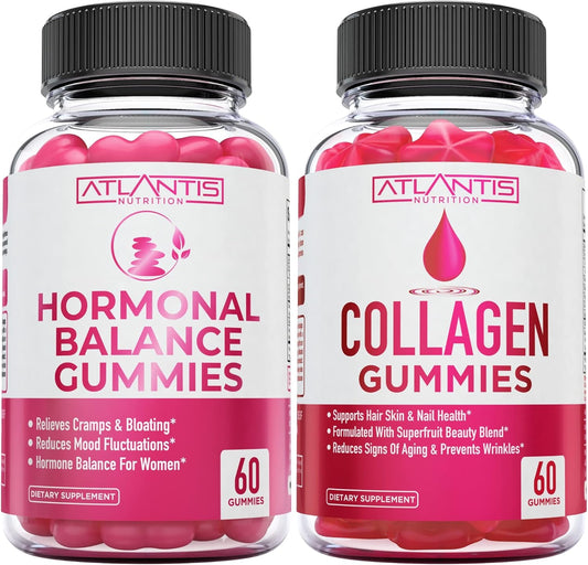 Atlantis Nutrition Hormonal Balance and PMS Relief Gummies with Collagen - 120 Count