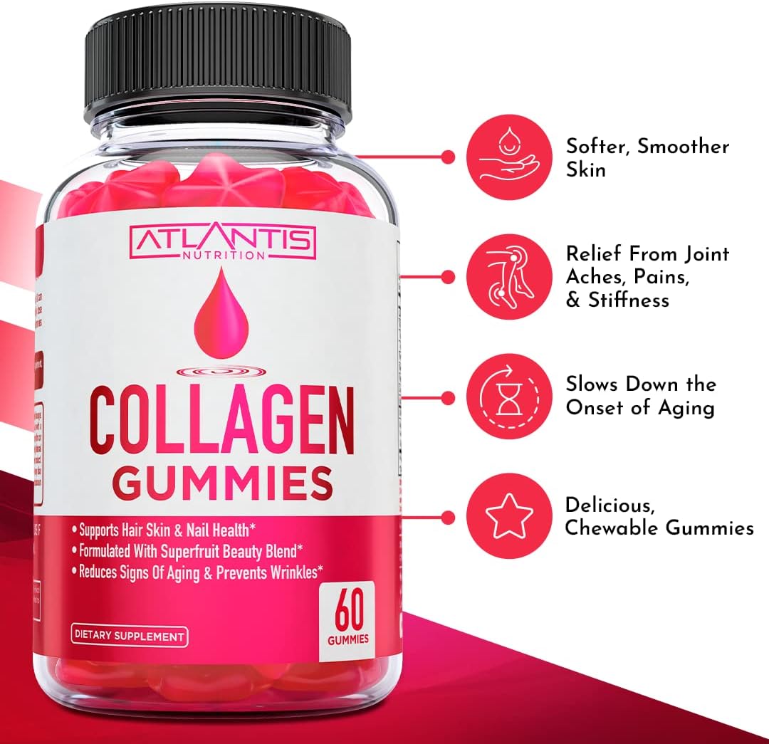 Atlantis Nutrition Hormonal Balance and PMS Relief Gummies with Collagen - 120 Count