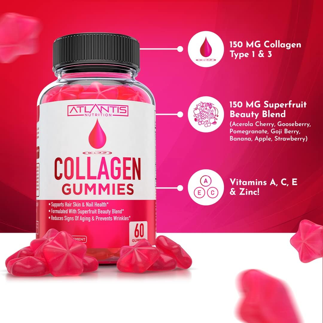 Atlantis Nutrition Hormonal Balance and PMS Relief Gummies with Collagen - 120 Count