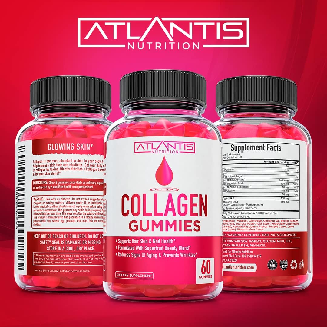 Atlantis Nutrition Hormonal Balance and PMS Relief Gummies with Collagen - 120 Count