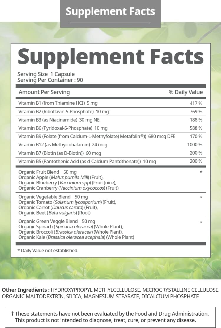 Atomy Vitamin B Complex: Vegan, Gluten Free, Non GMO Formula