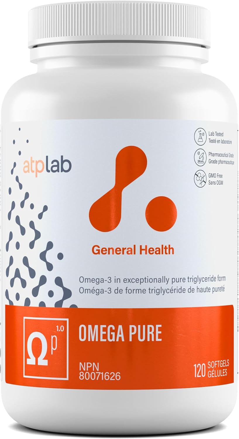 ATP LAB Omega Pure Softgels - Fish Oil Triglyceride Form - Brain & Cognitive Health - EPA DHA Omega 3 Fatty Acids