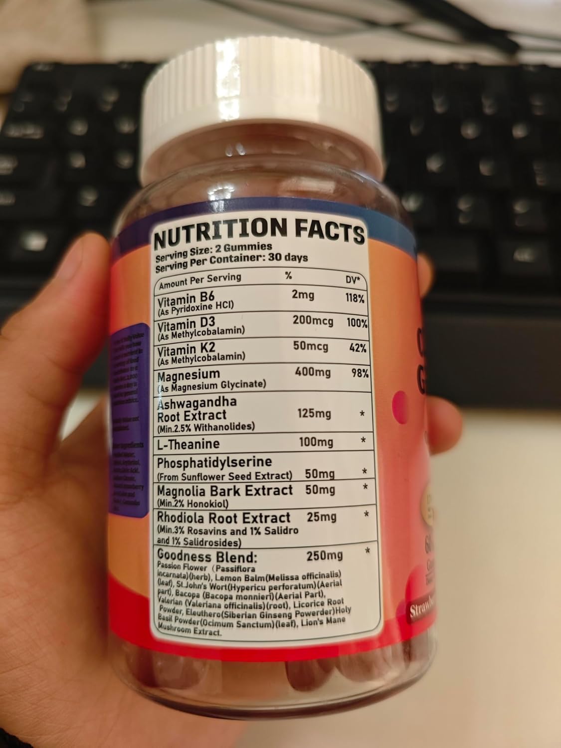 AuraraNeNourish Cortisol Support Gummies - Sugar Free Formula for Stress Relief and Energy Boost