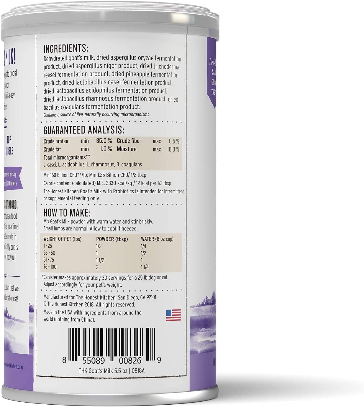 Aurora Pet Bundle Pack: Human Grade Instant Goat's Milk with Probiotics & Wipes