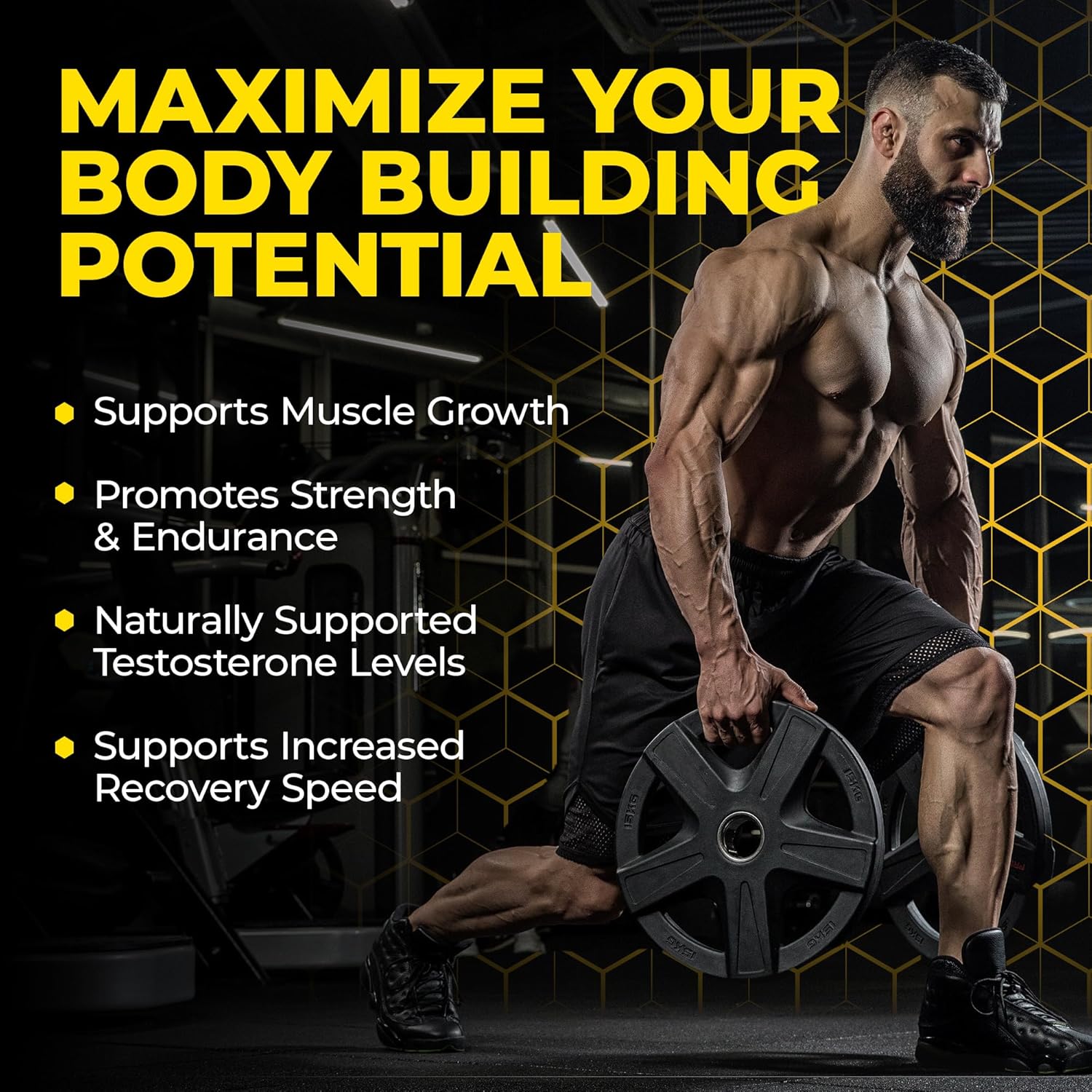 Avry Labs M1-BOL Extreme Anabolic Supplement with Turkesterone for Muscle Growth & Strength - Vegan Dietary Supplement, 60 Capsules