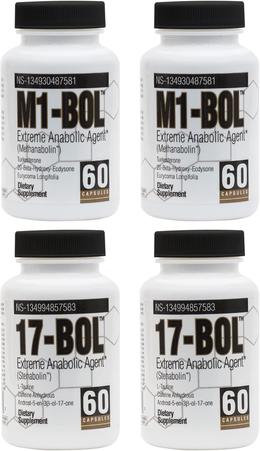 Avry Labs Mass Stack Bundle: M1-BOL and 17-BOL for Muscle Growth, Strength, and Vascularity - 2 Month Supply