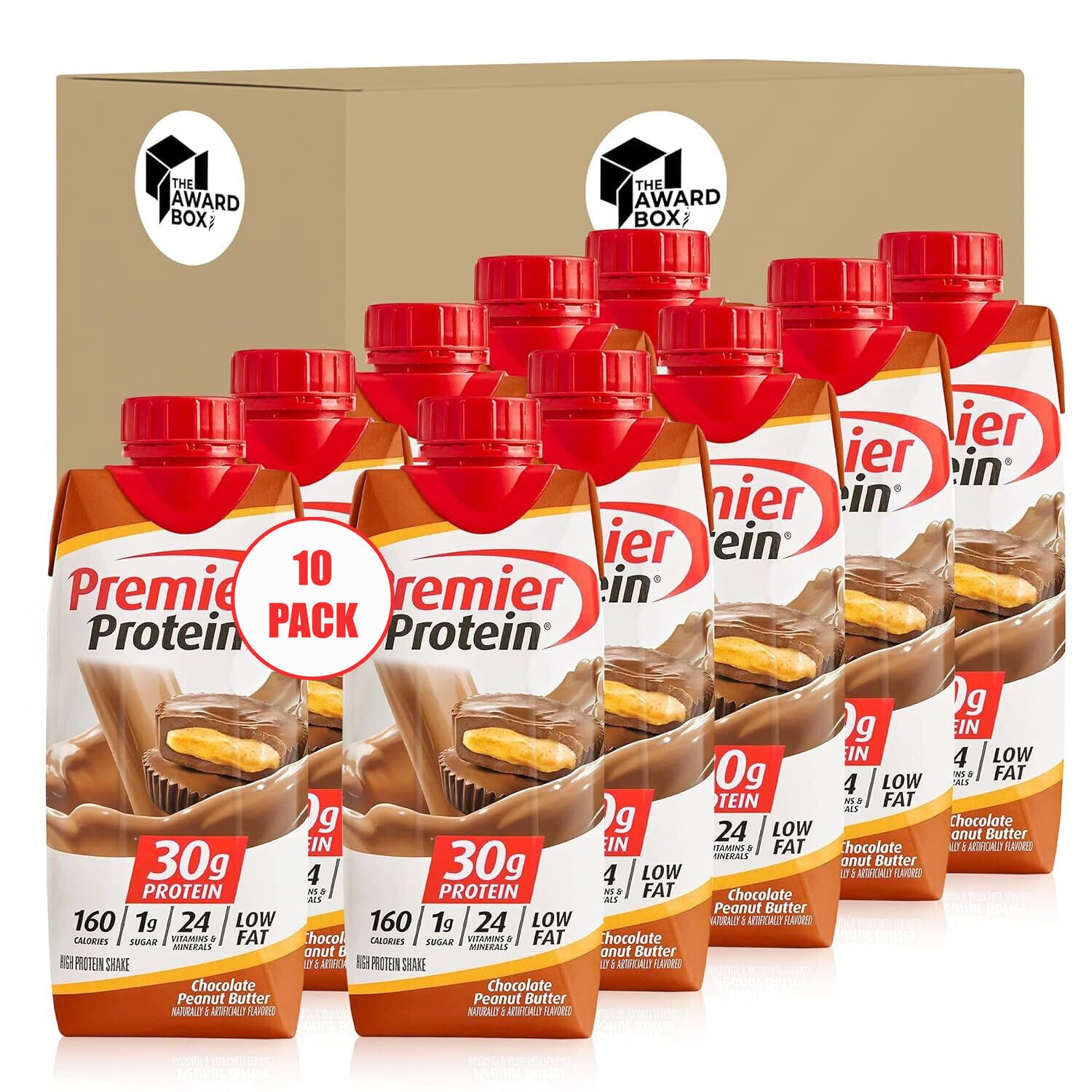 Award-Winning Premier Protein 30g Chocolate Peanut Butter Shake 11 Fl oz (10pk)