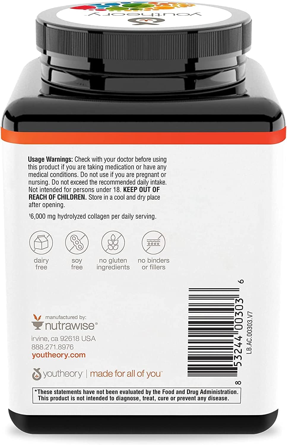 AYOJOY 580 Count Total of YouTheory Collagen Advanced Capsules with Vitamin C