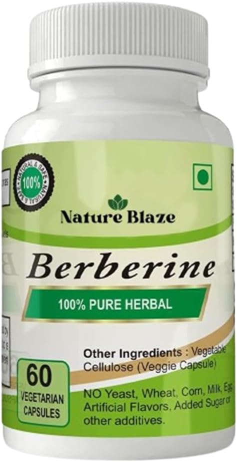 Ayurvedic Berberine Capsules by Nature Blaze - 120 Capsules for Natural Health Support