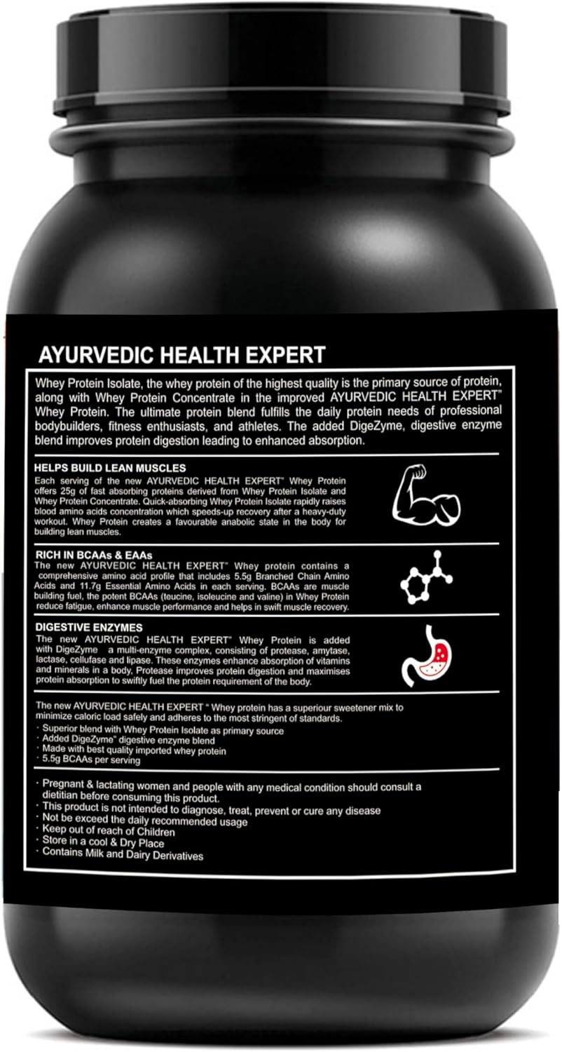 Ayurvedic GH Whey Protein Powder for Muscle Building and Weight Gain - 500g Mango Flavor